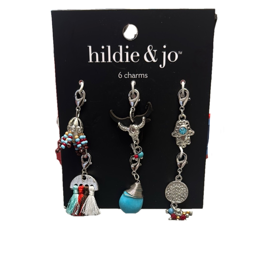 Hildie & Jo Silver and Blue Charms with Turquoise Accents NWT